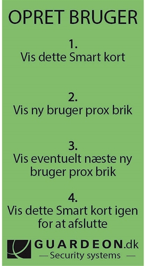 GRØN opret bruger manual